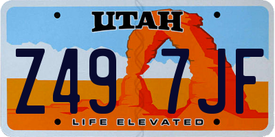 UT license plate Z497JF
