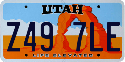 UT license plate Z497LE