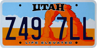 UT license plate Z497LL