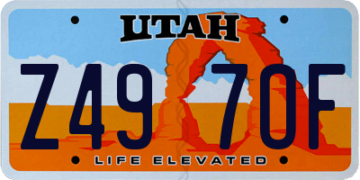 UT license plate Z497OF