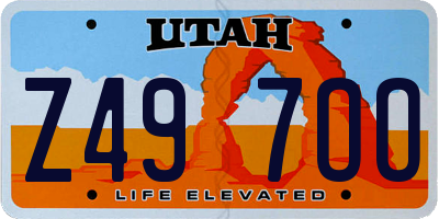 UT license plate Z497OO
