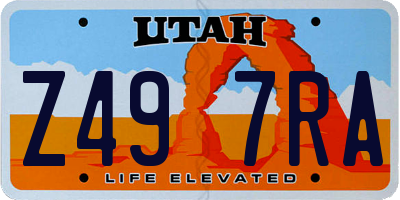 UT license plate Z497RA