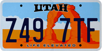 UT license plate Z497TF