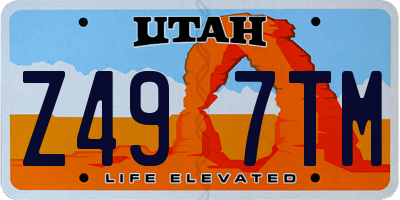 UT license plate Z497TM