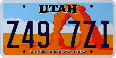 UT license plate Z497ZI