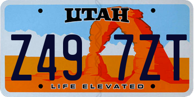 UT license plate Z497ZT