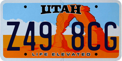 UT license plate Z498CG