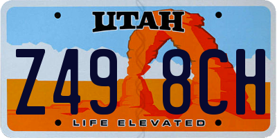 UT license plate Z498CH
