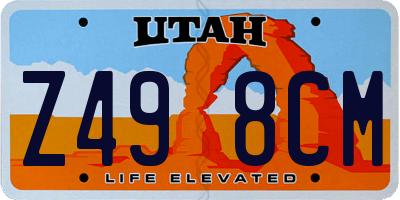 UT license plate Z498CM