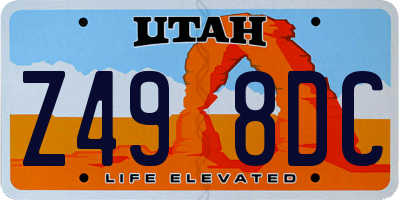 UT license plate Z498DC