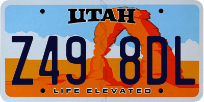 UT license plate Z498DL