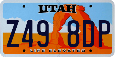 UT license plate Z498DP