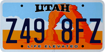 UT license plate Z498FZ