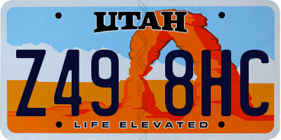 UT license plate Z498HC