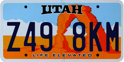 UT license plate Z498KM