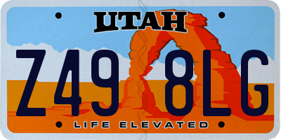 UT license plate Z498LG
