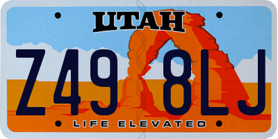 UT license plate Z498LJ