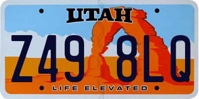 UT license plate Z498LQ