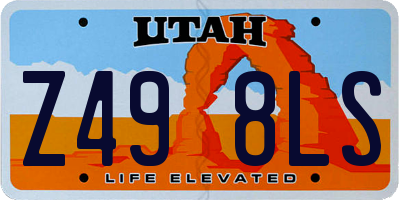 UT license plate Z498LS