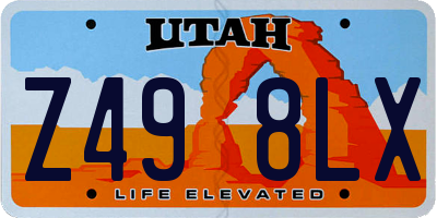 UT license plate Z498LX