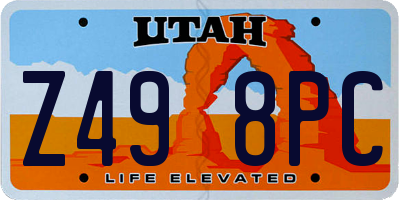 UT license plate Z498PC