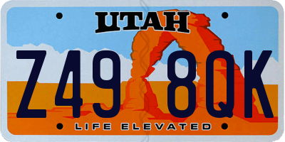 UT license plate Z498QK