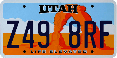 UT license plate Z498RF
