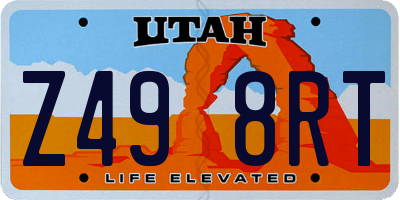 UT license plate Z498RT