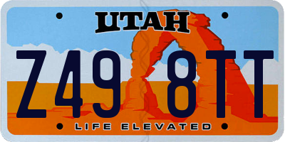 UT license plate Z498TT