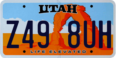 UT license plate Z498UH
