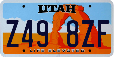 UT license plate Z498ZF