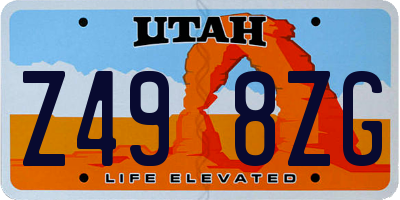 UT license plate Z498ZG