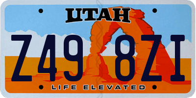 UT license plate Z498ZI