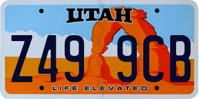 UT license plate Z499CB