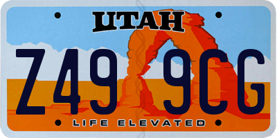 UT license plate Z499CG