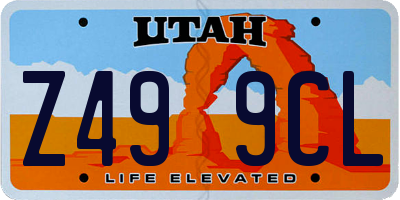 UT license plate Z499CL