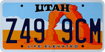 UT license plate Z499CM