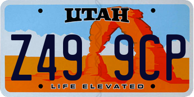 UT license plate Z499CP