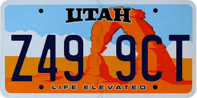 UT license plate Z499CT