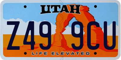 UT license plate Z499CU