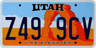 UT license plate Z499CV