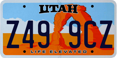 UT license plate Z499CZ