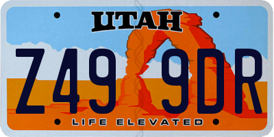 UT license plate Z499DR