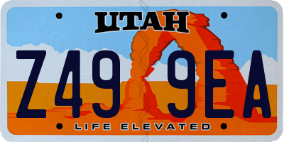 UT license plate Z499EA