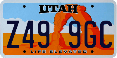 UT license plate Z499GC