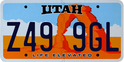 UT license plate Z499GL