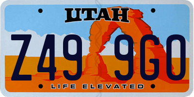 UT license plate Z499GO