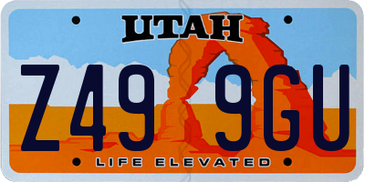 UT license plate Z499GU