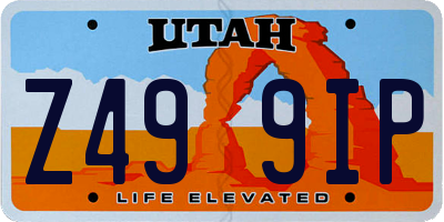 UT license plate Z499IP