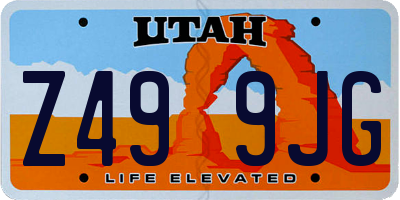 UT license plate Z499JG